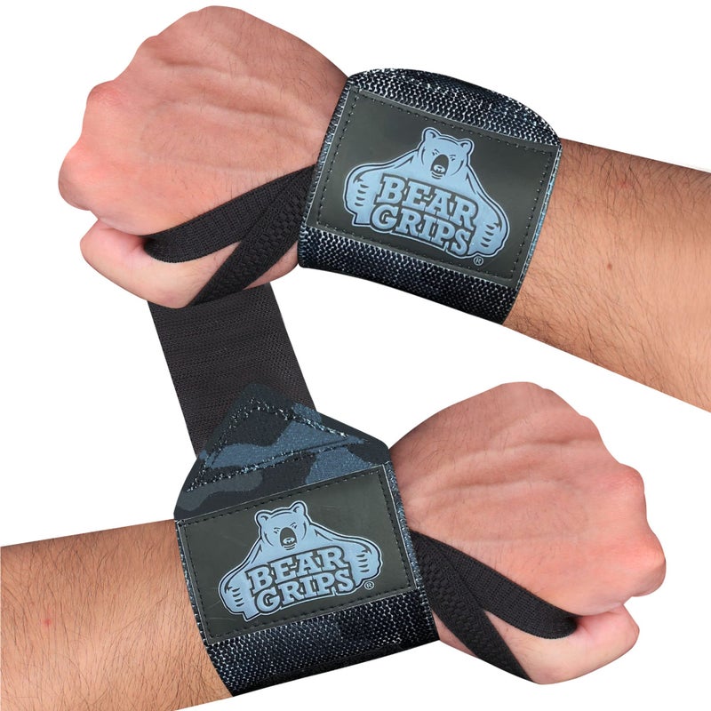 Bear Grips Wrist Wraps for Weightlifting | Weight Lifting Wrist Straps for Weightlifting | Extra Strength Gym Wrist Wraps | Two Wrist Wrap Per Pack | 12â€ & 18â€ | Lifting for Men & Women - Image 1